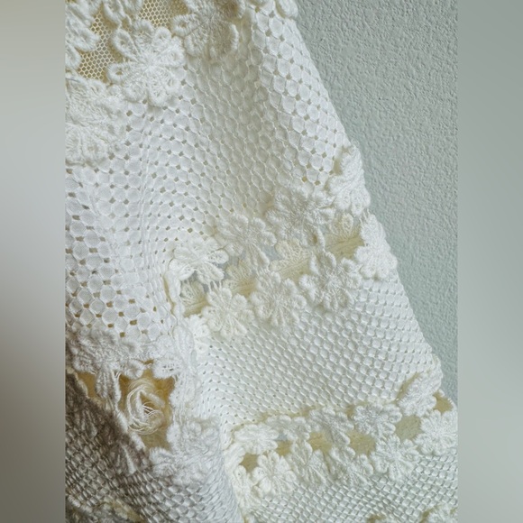 Oscar de la Renta ecru Lace & Embroidered top blouse size 2 - Picture 7 of 12